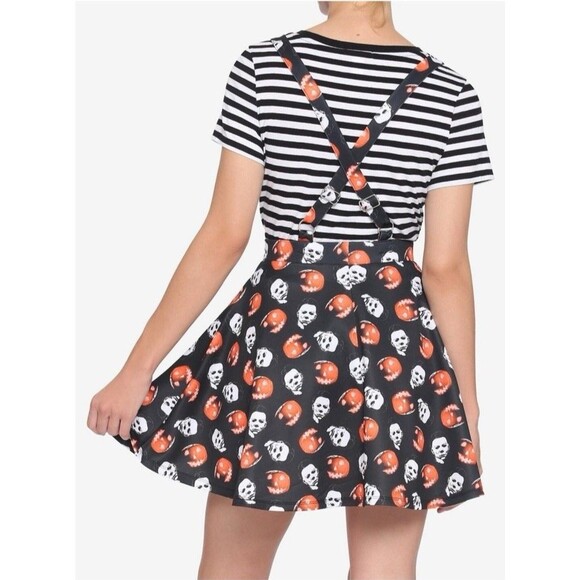 NWT Halloween Michael Myers Pumpkin Suspender Skirt Horror Hot Topic small - Picture 3 of 8